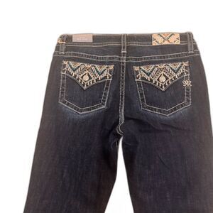 Miss Me Jeans, Women's Size 32 Blue, Denim, Gems Back Pocket, Flared